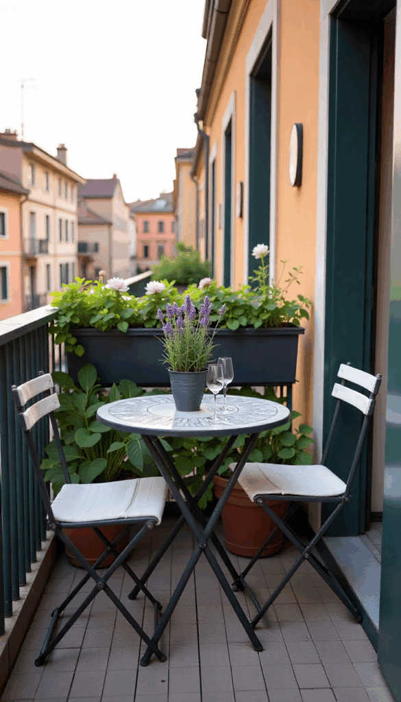 balcone piccolo idee arredo giardino