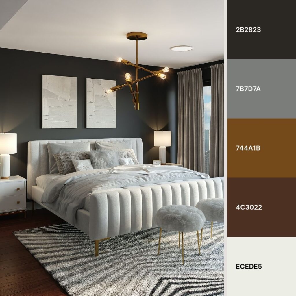 camera-da-letto-classica-in-grigio-scuro-e-tonalita-di-grigio-chiaro