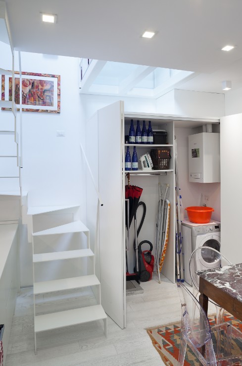 armadio lavanderia in loft a Milano
