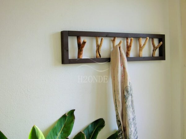 attaccapanni appendiabiti legno rami moderno muro porta accappatoio parete arredo cappelliera appendino sciarpa zaino idea regalo cappello