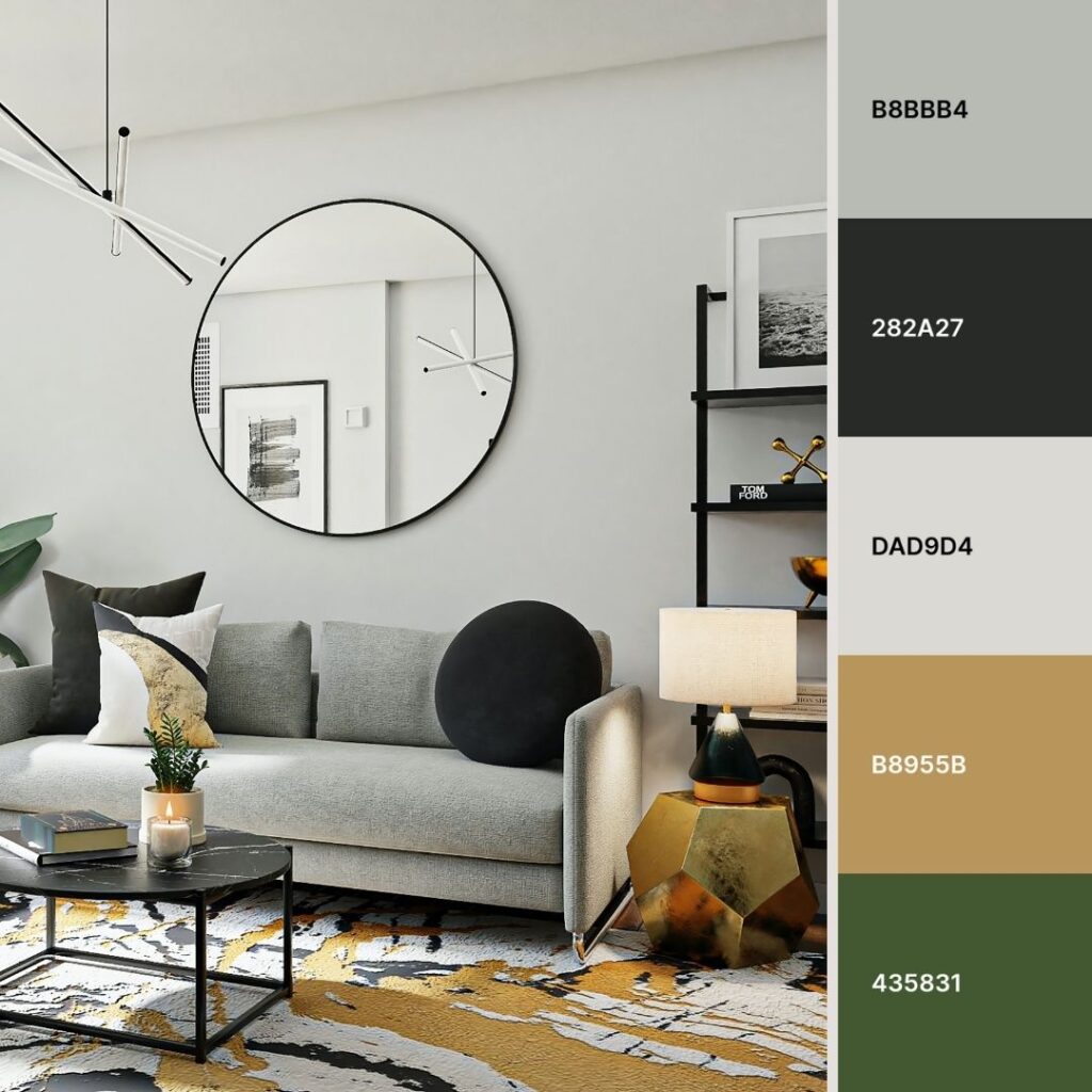 soggiorno-in-grigio-oro-e-alluminio-nero-