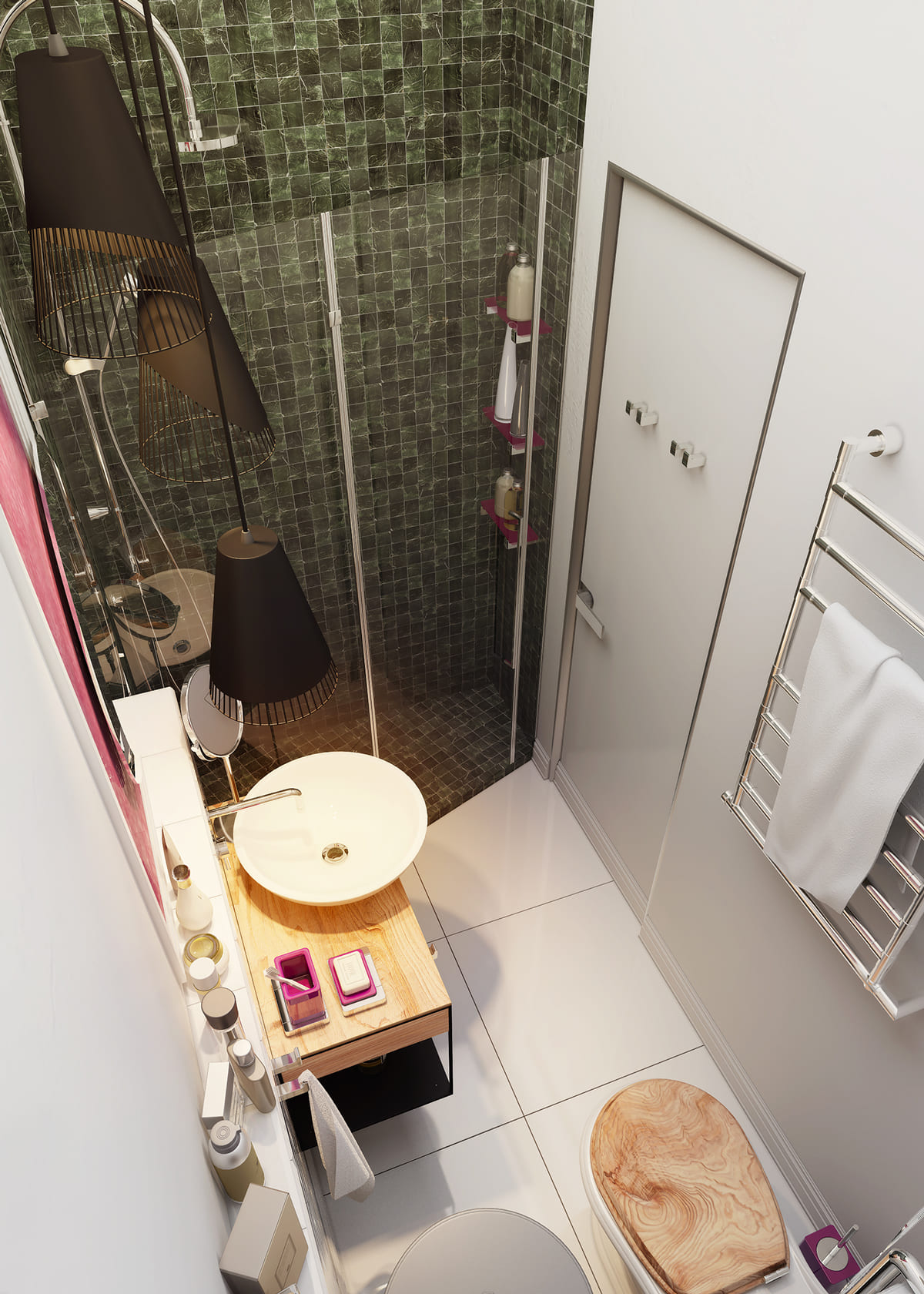 vivere in 16 mq bagno
