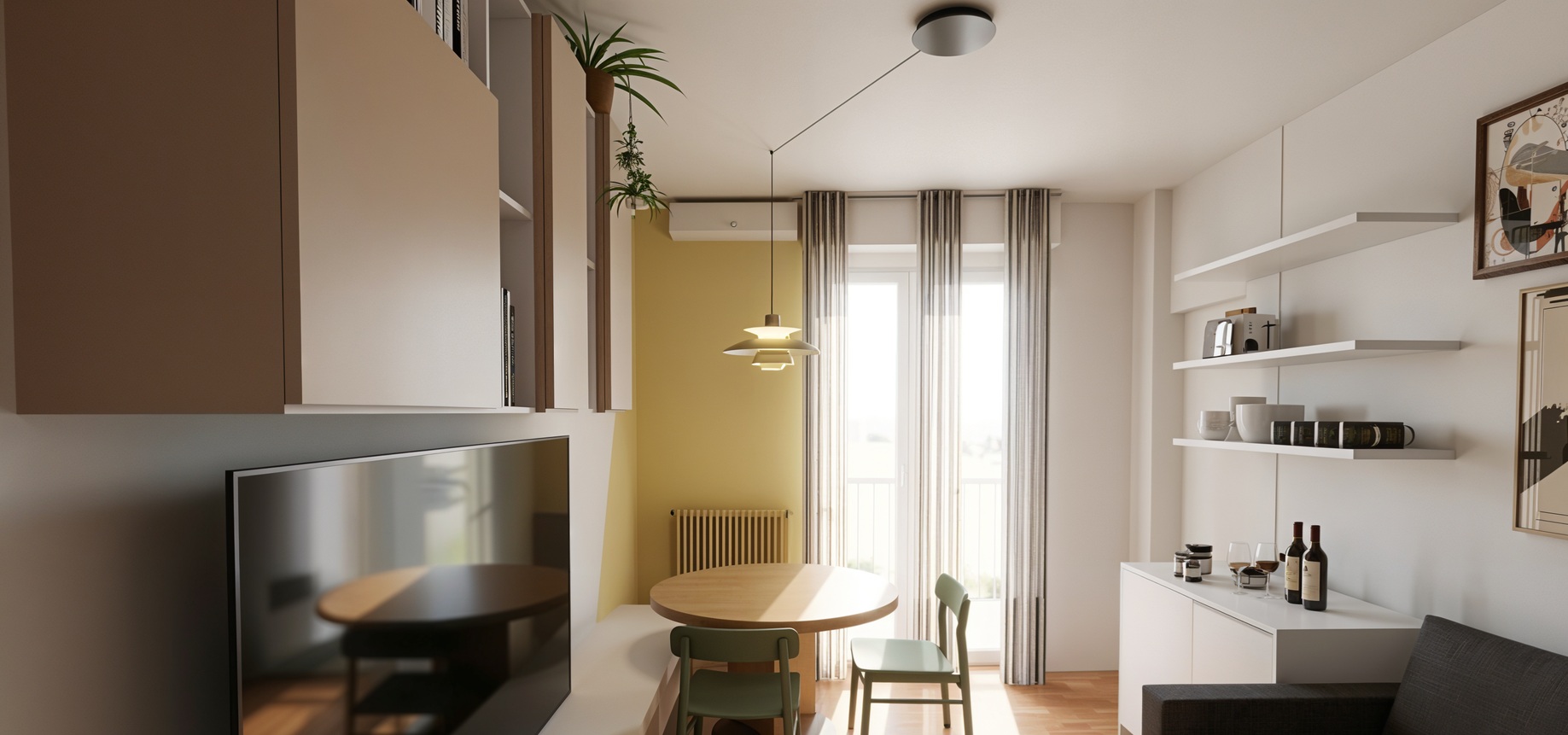 arredare piccoli spazi cucina soggiorno