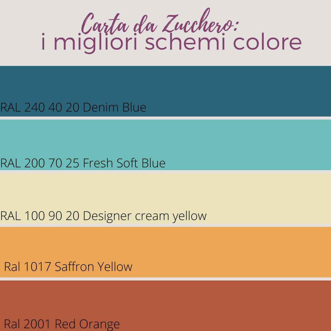 schemi colore carta da zucchero