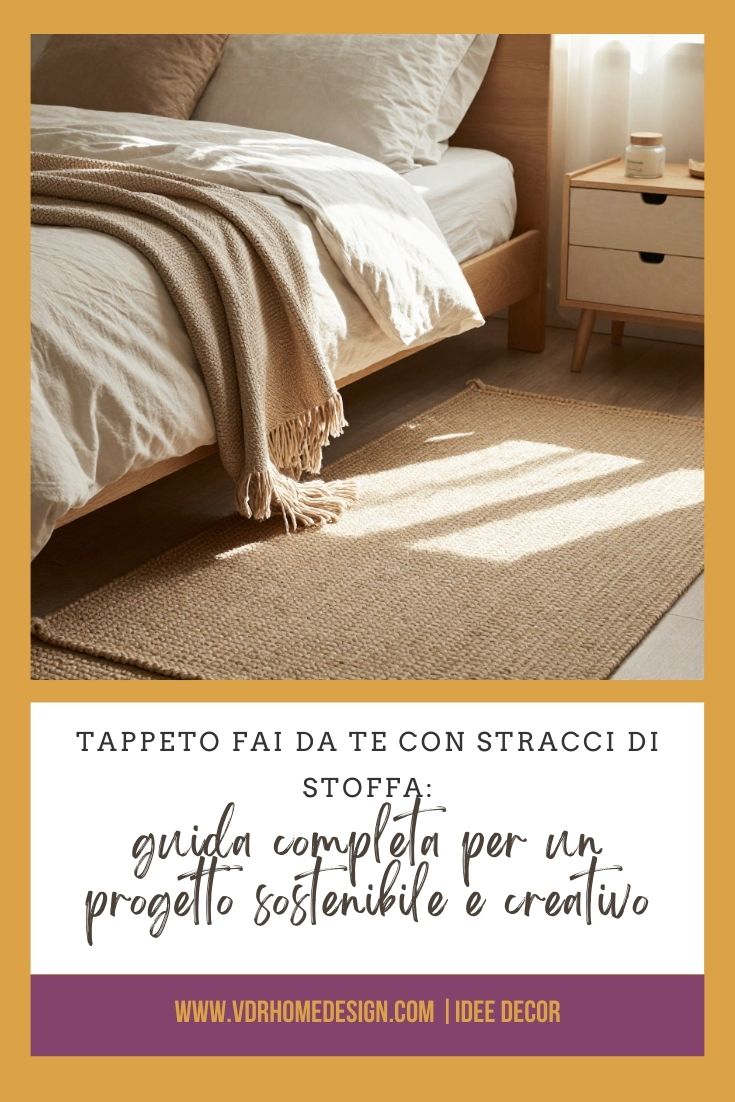 Tappeto fai da te con stracci di stoffa