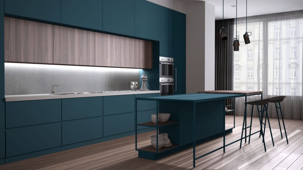 cucina-con-isola-color-Carta-da-zucchero-Pantone